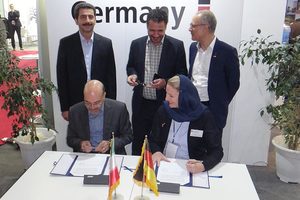 Unterzeichnung der Absichtserklärung durch GWP und NWWEC am 18. Oktober 2017 in Teheran