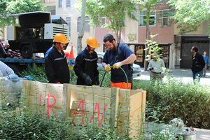Pilot-Kanalsanierung in der Alame Street in Isfahan mit der Berliner Firma Frisch & Faust Tiefbau GmbH und einem Liner der Fa. RELINEEUROPE AG
