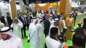 Eröffnungsrundgang bei der BIG 5 HEAVY in Dubai auch am „German Pavilion“ Bereich Concrete mit 49 deutschen Firmen