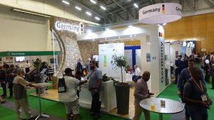 Der “German Pavilion“ bei der Messe der INTERNATIONAL NO DIG SOUTH AFRICA 2018 in Kapstadt